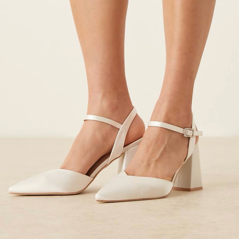NWT — ASOS Be Mine Bridal Frankie Satin Heels